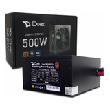 Fonte Gamer 500w Atx Duex Dx 500fse+ 80plus Bronze Pfc Ativo