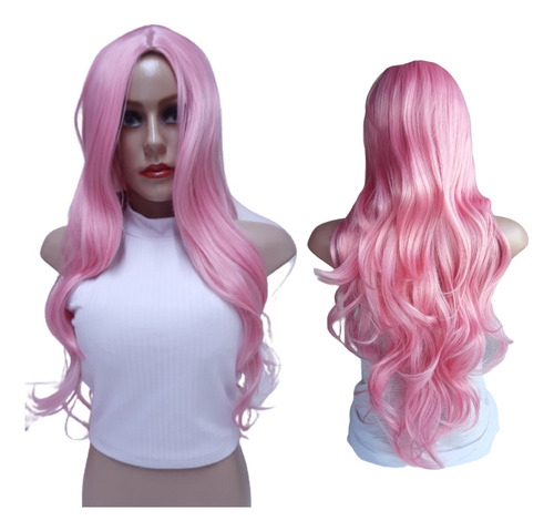 Peruca Wig Anime Barbie Fibra Bio Orgânica Longa +capa Wig