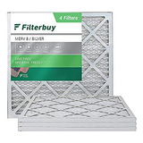 Filterbuy 25x25x1 Merv 8 De Filtro Plisado Ac Horno De Aire,
