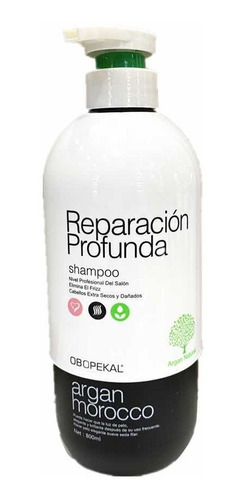 Shampoo Reparación Profunda Argan 800ml Obopekal