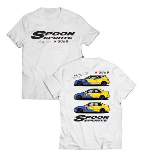 T. L Camiseta Estampada Jdm Honda Civic Spoon Sport Eg Ek