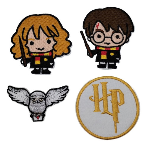 Parche Bordado Setx4 Harry Potter Hermione Logo Lechuza 