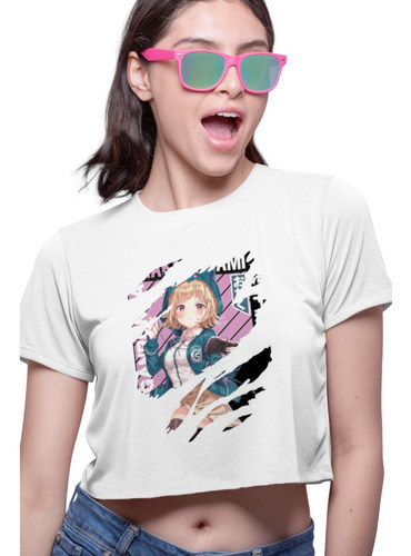 Playera Crop Top Chiaki Nanami Danganronpa Chiaki