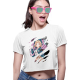 Playera Crop Top Chiaki Nanami Danganronpa Chiaki