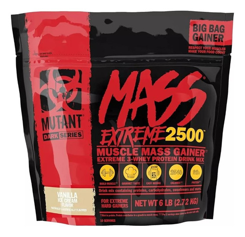 Proteina Mutant Mass Xxxtreme 2500 6 Lbs Ganador Peso Gainer