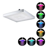 Ducha De Lluvia Cuadrada De Pared Con Luces Led