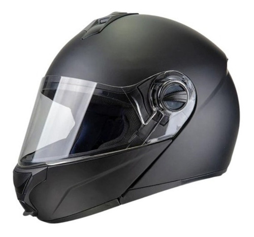 Casco Moto Nzi Rebatible Flippy Negro Cuota En Devotobikes