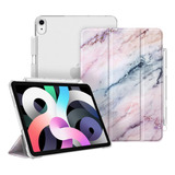 Fintie - Funda Slimshell Para iPad Air 4 De 10.9 Marmol Rosa