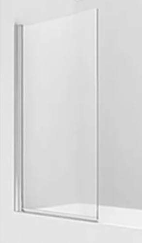 Mampara Rebatible Bañera Vidrio 8mm Incoloro Aluminio Blanco