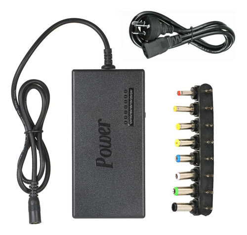 Cargador Adaptador Fuente Universal Notebook Pc 8 Fichas