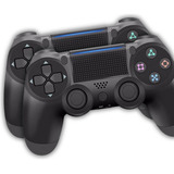 Kit 2 Controle Joystick Sem Fio Para Playstation 4 Ps4 Pc