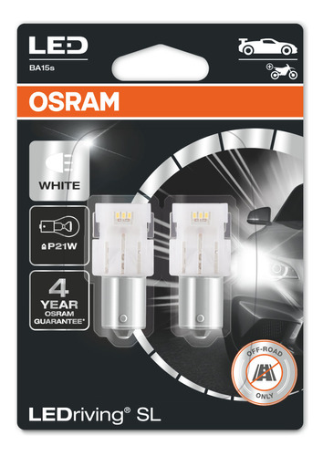 2 Lamparas Led P21w Stop-giro-reglam. 6000k Osram 7506dwp