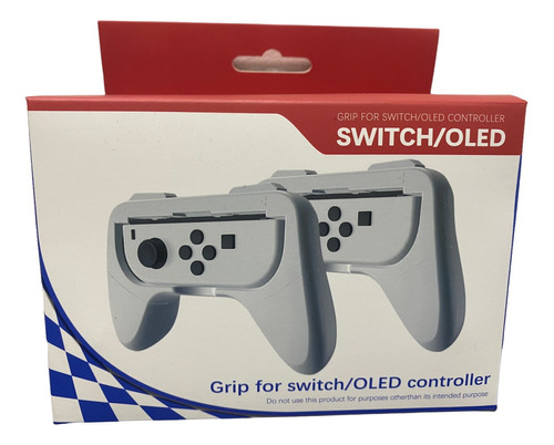 Control Hand Grip Joycon Nintendo Switch Oled * 2 Blanco