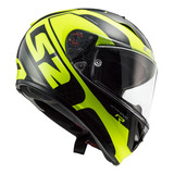 Casco Moto Gp Carbono Ls2 323 Arrow Sting + Pinlock Color Negro/amarillo Fluo Tamaño Del Casco Xl