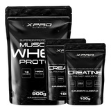 Kit Muscle Whey Protein 900gr Baunilha + Creatina  200gr Xpro Nutrition