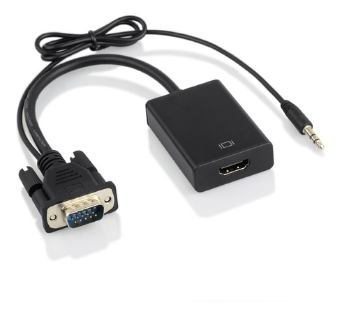 Conversor Vga A Hdmi Con Audio (adaptador Analogo A Digital)