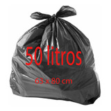 Saco Lixo 50l 63x80 Preto Pacote Com 20 Un