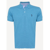 Camisa Polo Aleatory Lisa Mescla Azul