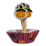 Capacillos Con Palillo Para Cupcake Spooky De Halloween