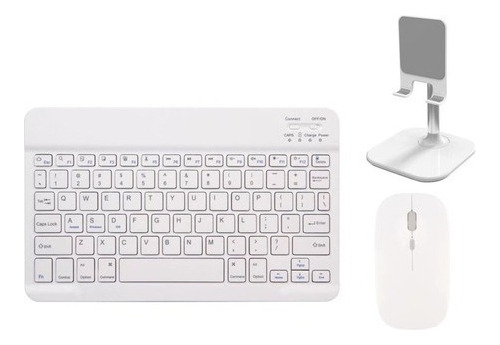 Kit De Teclado, Ratón Bluetooth Y Soporte For Teléfono Celu