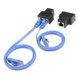 (1 Par) Adaptador Divisor Rj45, Divisor De Cable Ethernet Si