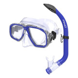 Set Snorkeling Pino Junior Mascara Buceo Kit Combo Color Azul