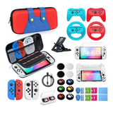 Kit De Accesorios Funda Para Nintendo Switch Oled Estuche