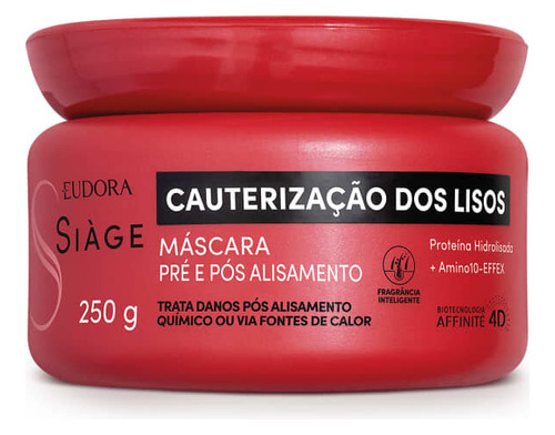 Máscara Capilar Siàge Cauterização Dos Lisos 250g - Eudora