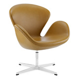 Silla Poltrona Swan Chair Jacobsen Cafe Camel Ecocuero Kubus