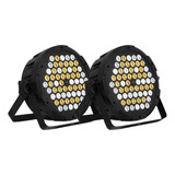 2 Refletor Par Slim 60 Leds  De 3w Branco Quente Branco Frio