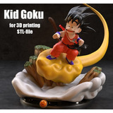 Archivo Stl Impresión 3d - Dragon Ball - Goku Kid Diorama Nu