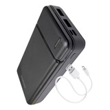 Powerbank Cargador Portátil, 20000mah Bateria Celular- 13156 Color Negro