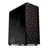 Gabinete Gamer Mancer Hexer Mid-tower Com 3 Fans Led Rainbow