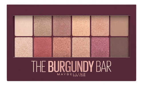 Paleta De Sombras Maybelline The Burgundy Bar 12 Colores