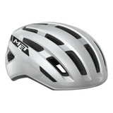 Met Miles Mips Casco - Blanco, Brillante, Mediano/grande