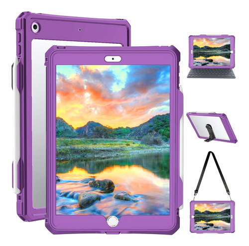 Funda iPad 10.2 Transy 9th/8th/7th Gen Impermeable/purple