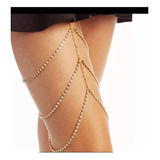 Body Chain De Pierna - Leg Chain -  Strass Triple