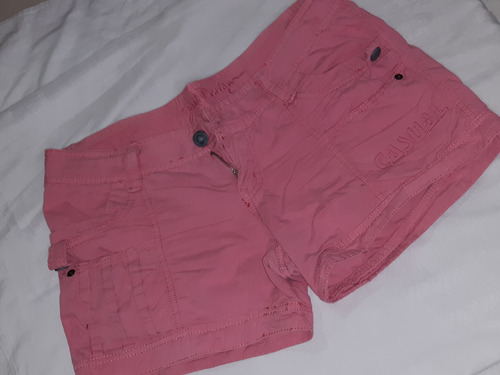 Short Rosado, Rígido Tiro Bajo Talle 40 