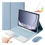 Funda Teclado Mouse Lápiz Para Galaxy Tab A9plus 11' Azul