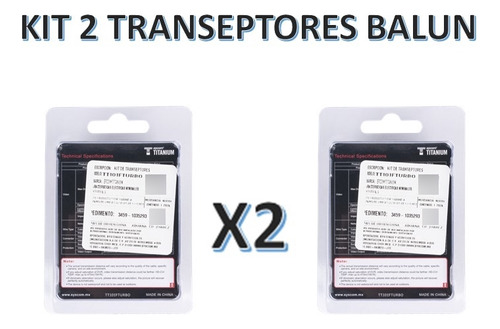 Kit De Transceptores (baluns) Turbohd  4k Tt-101-f-turbo