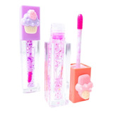 Lip Gloss Hidratante Glitter Detalhe Bolinho Fofo Brilhante