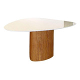 Mesa De Jantar Cone Orgânica 100x103 Cm Freijó / Laqueado