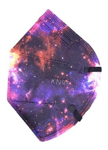 Kn95 Estampado Galaxia Nebulosas Con Válvula Paq. 2 Piezas.