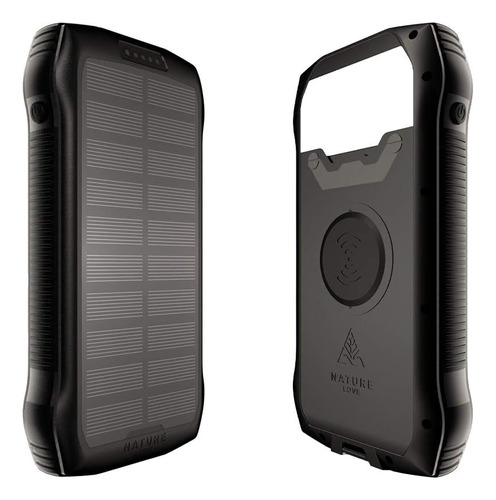 Cargador Portátil Solar Inalámbrico De 25000 Mah/linterna 