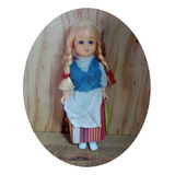 Muñeca Vintage De Plástico Con Mecanismo De Ojos Antigua