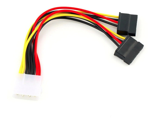 Cabo Força Adaptador Fonte Duplo Y Ide Molex X 2 Sata