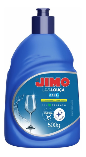 Kit Com 3 Jimo Lava Louça Gel Detergente Superbrilho 500g