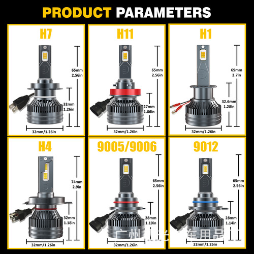 Un Par De Faros Led Para Automóvil De Alta Potencia De 110 W