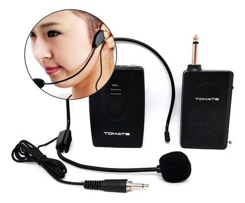 Microfone Lapela S/fio Headset Profissional Antena Wireless