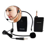 Microfone Lapela S/fio Headset Profissional Antena Wireless
